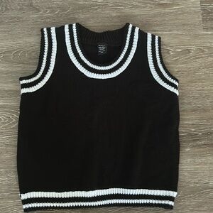 Black and white size medium sweater vest